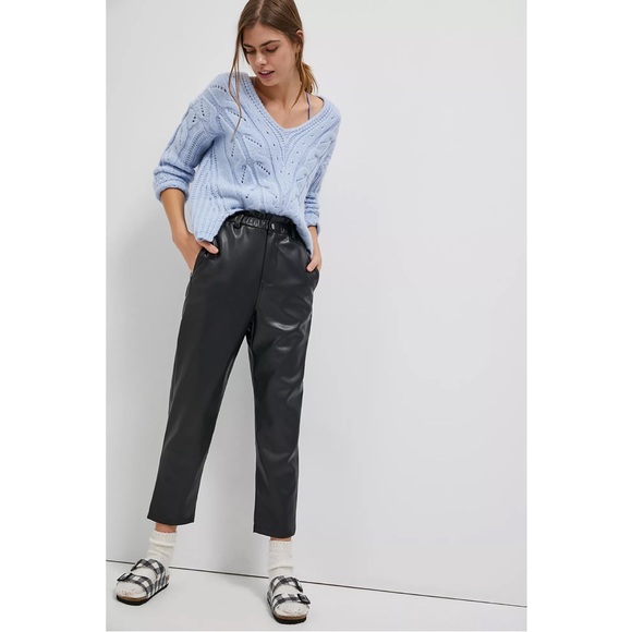 Anthropologie Pants - Anthropologie Avec Les Filles Tyler Paperbag Faux Leather Pants